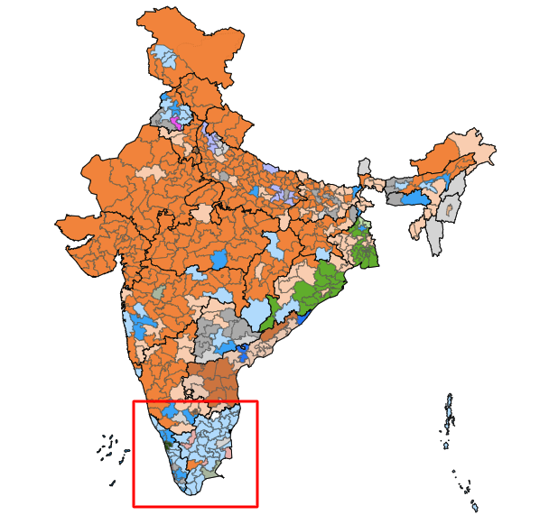 Why Three South Indians States Rejected Modi?