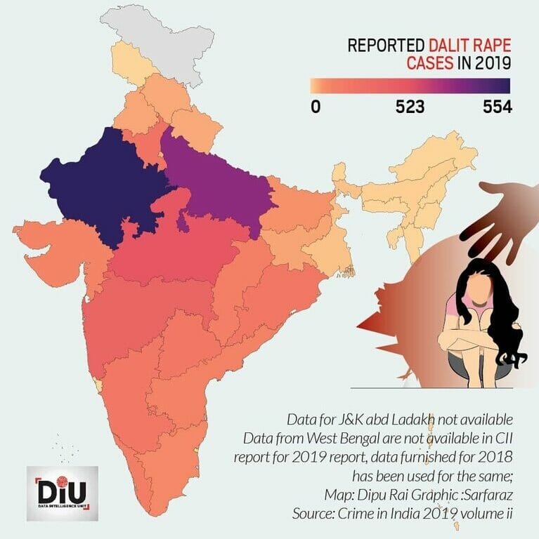 Crimes in India 2019 againt Dalit Women